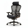 Ergonomic mesh office chair with adjustable lumbar support and headrest