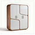 Wooden cabinet with white doors and modern design dimensions 120 x 40 x 150cm